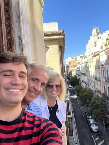 From the window in our room, looking down Calle de Hortaleza.
